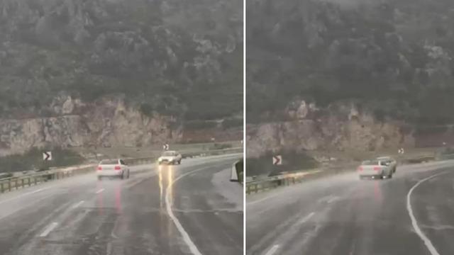 Kilometrelerce ters yönde ilerledi, kaza kıl payı atlatıldı
