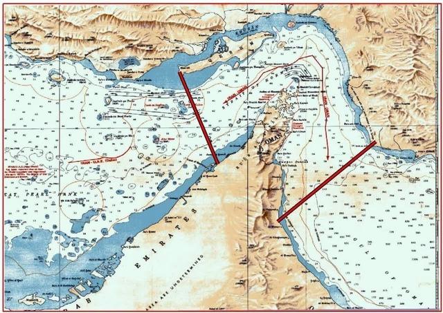 İran&rsquo;dan H&uuml;rm&uuml;z Boğazı&rsquo;nda yeni kontrol hattını g&ouml;steren harita 1