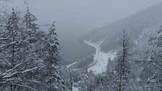 Abant Gölü Milli Parkı’nda kar kalınlığı 20 santimetreye ulaştı