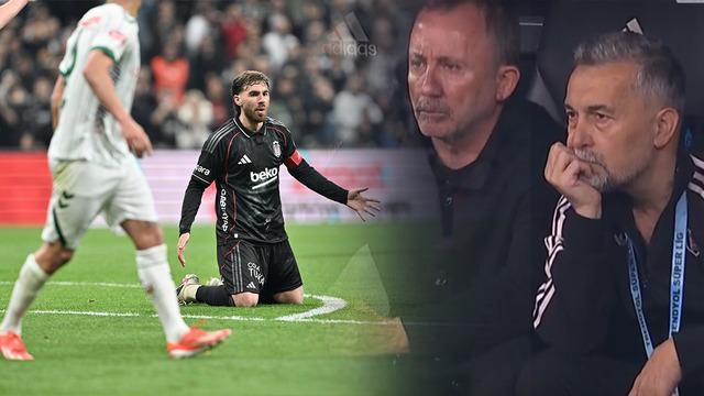 Konyaspor Beşiktaş'ı eledi! Sergen Yalçın'a su şişesi fırlatıldı! İstifa sesleri ortalığı yıktı