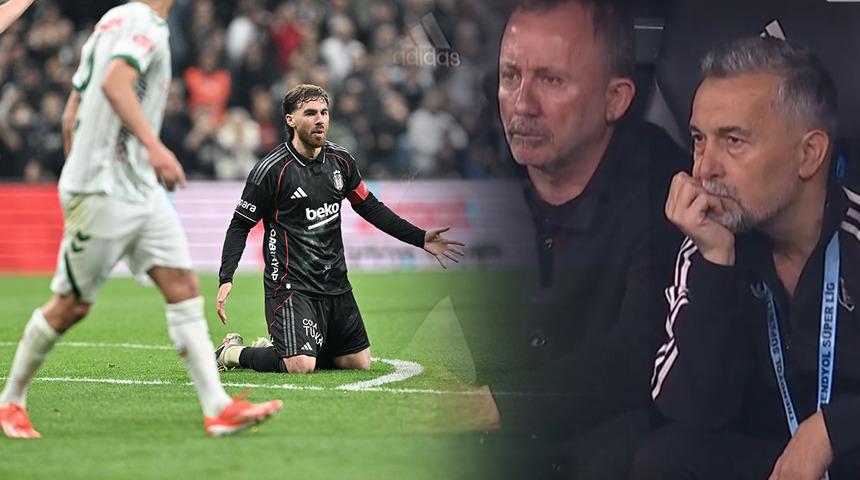 Konyaspor Beşiktaş'ı eledi! Sergen Yal&ccedil;ın'a su şişesi fırlatıldı! İstifa sesleri ortalığı yıktı