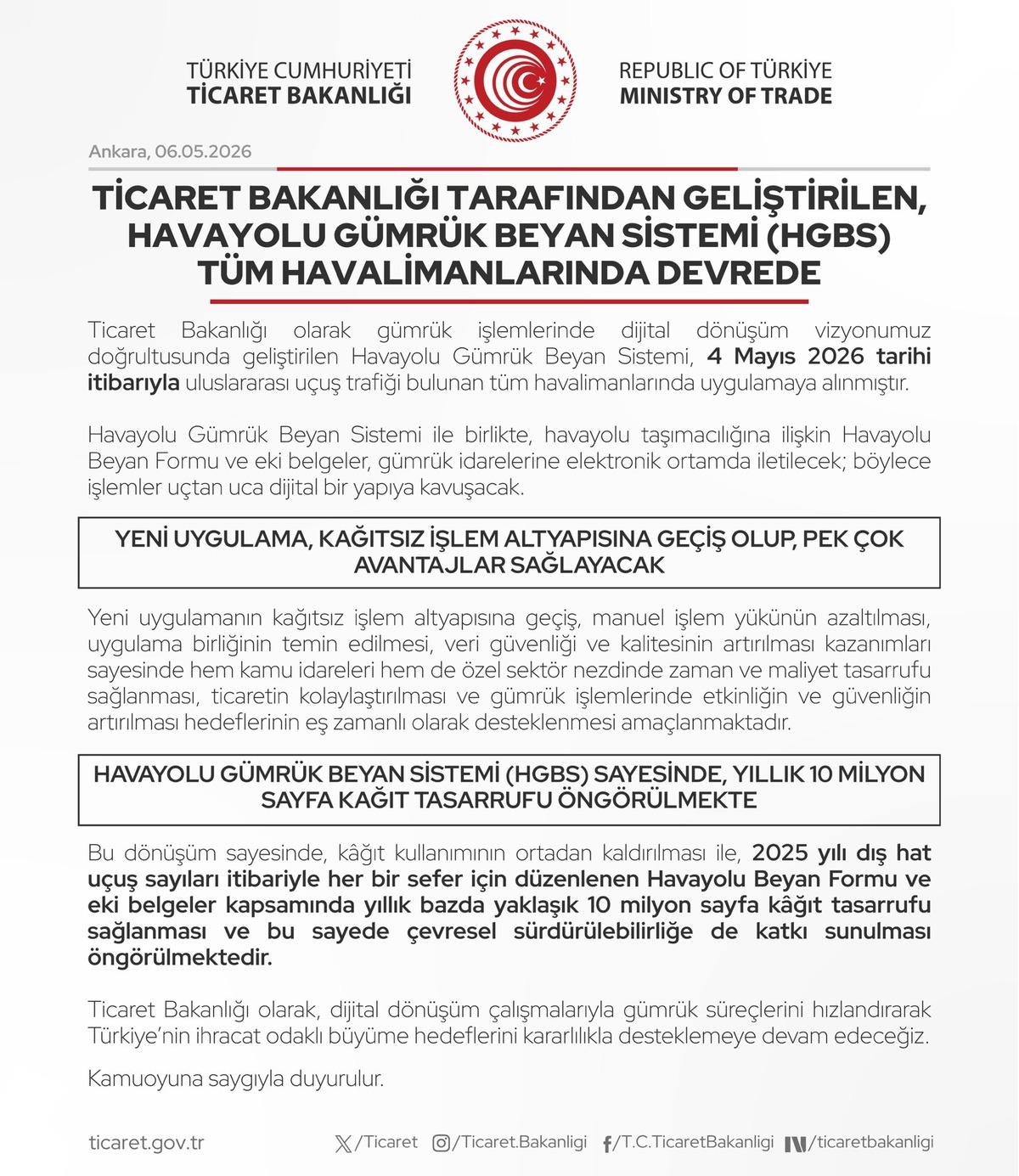 Ticaret Bakanlığı dijital g&uuml;mr&uuml;k sistemini devreye aldı, G&ouml;rsel 1