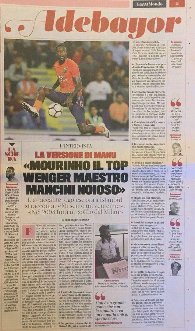 Emmanuel Adebayor: "Toplumun bana ihtiyaç duyduğu örnek birey olmak istiyorum" 1