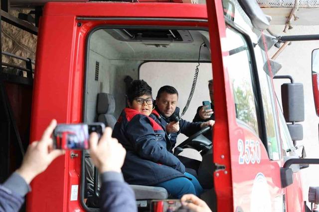 İtfaiye ekiplerinden &ouml;zel bireylere yangın eğitimi 2