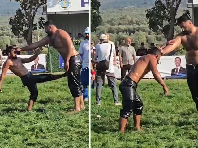 Sosyal medya onları konuşuyor! Kendisinden 2 kat b&uuml;y&uuml;k rakibine kafa tuttu