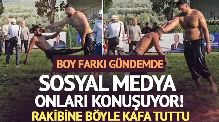 Sosyal medya onları konuşuyor! Kendisinden 2 kat b&uuml;y&uuml;k rakibine kafa tuttu