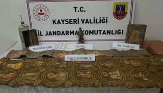 Kayseri&rsquo;de tarihi eser operasyonu: 1 g&ouml;zaltı