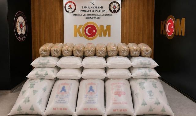 Samsun’da 770 kilo kaçak tütün ele geçirildi 2