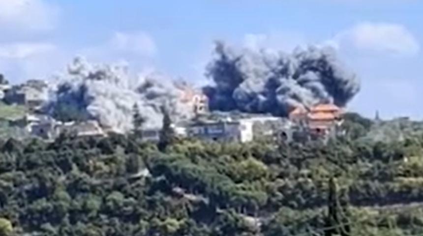 İsrail'den L&uuml;bnan'a hava saldırısı: 5 &ouml;l&uuml;, 15 yaralı
