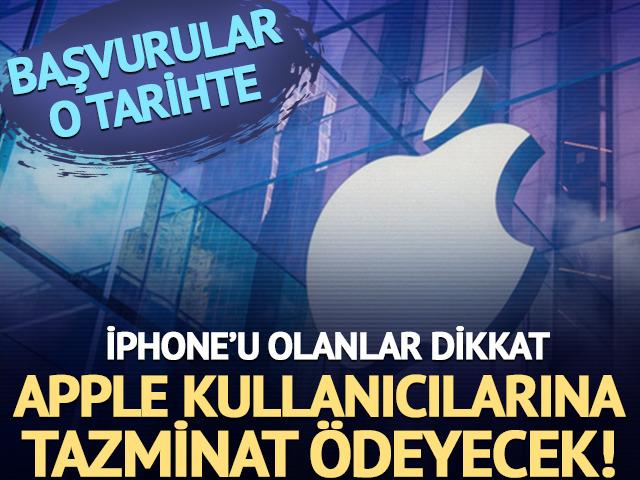 iPhone&rsquo;u olanlar dikkat: Apple tazminat &ouml;deyecek!