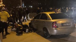 Keşan’da otomobil ile çarpışan motosiklette 2 kişi yaralandı