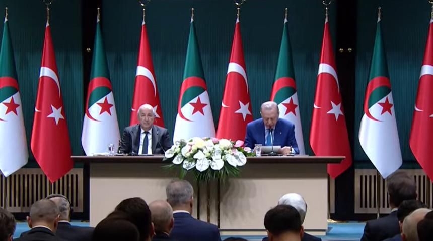 Cumhurbaşkanı Erdoğan, Ankara'da Cezayir Cumhurbaşkanı Tebbun'u konuk etti