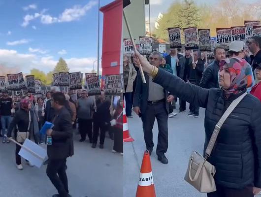 AK Parti iddiaları sonrası Burcu K&ouml;ksal'a Afyon'da protesto