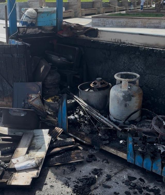 Ak&ccedil;akoca&rsquo;da mısır tezgahı alev alev yandı 1