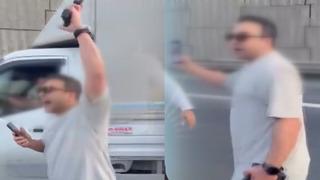 Beşiktaş'ta hareketli anlar kamerada! Polis memuru yol kesti: Havaya ateş açtı