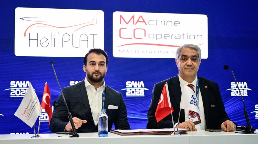 Hava taşımacılığına katkı sağlayacak s&ouml;zleşmenin imzaları SAHA 2026'da atıldı