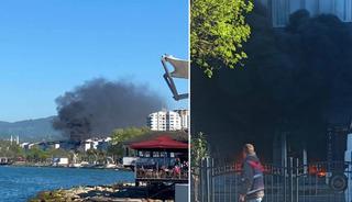 Oto aksesuar d&uuml;kkanında yangın: Patlama paniğe neden oldu