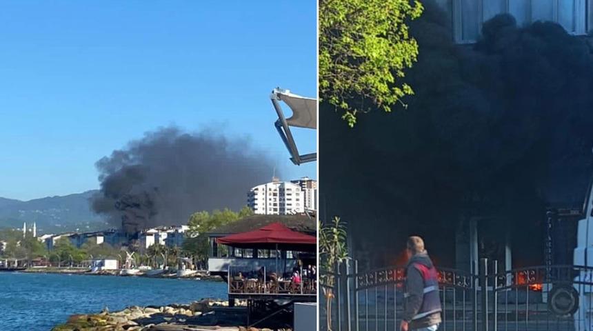 Fatsa'da oto aksesuar d&uuml;kkanında yangın: Patlama paniğe neden oldu