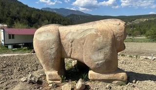 Roma d&ouml;nemine ait aslan heykeli ele ge&ccedil;irildi