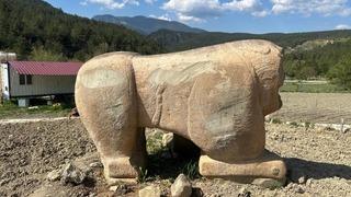 Tarihi eser operasyonunda Roma dönemine ait aslan heykeli ele geçirildi
