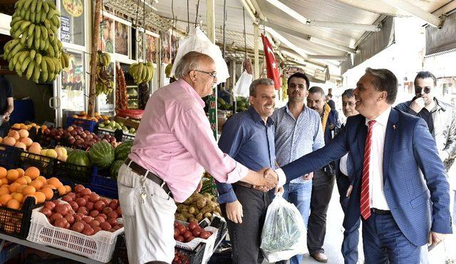 Başkan Uysal’dan baba ocağında esnaf ziyareti