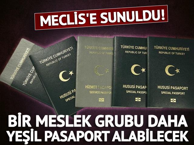 Bir meslek grubuna daha yeşil pasaport hakkı geliyor