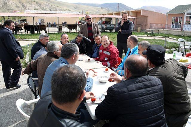 Vali Pehlivan canlı hayvan pazarında incelemelerde bulundu