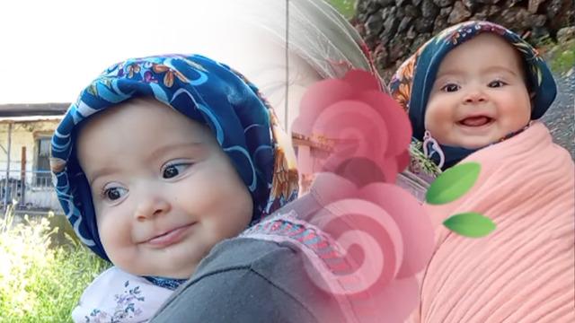 Sosyal medyada herkes bu bebeği konuşuyor! Anne kızın köy gezisi izlenme rekoru kırdı