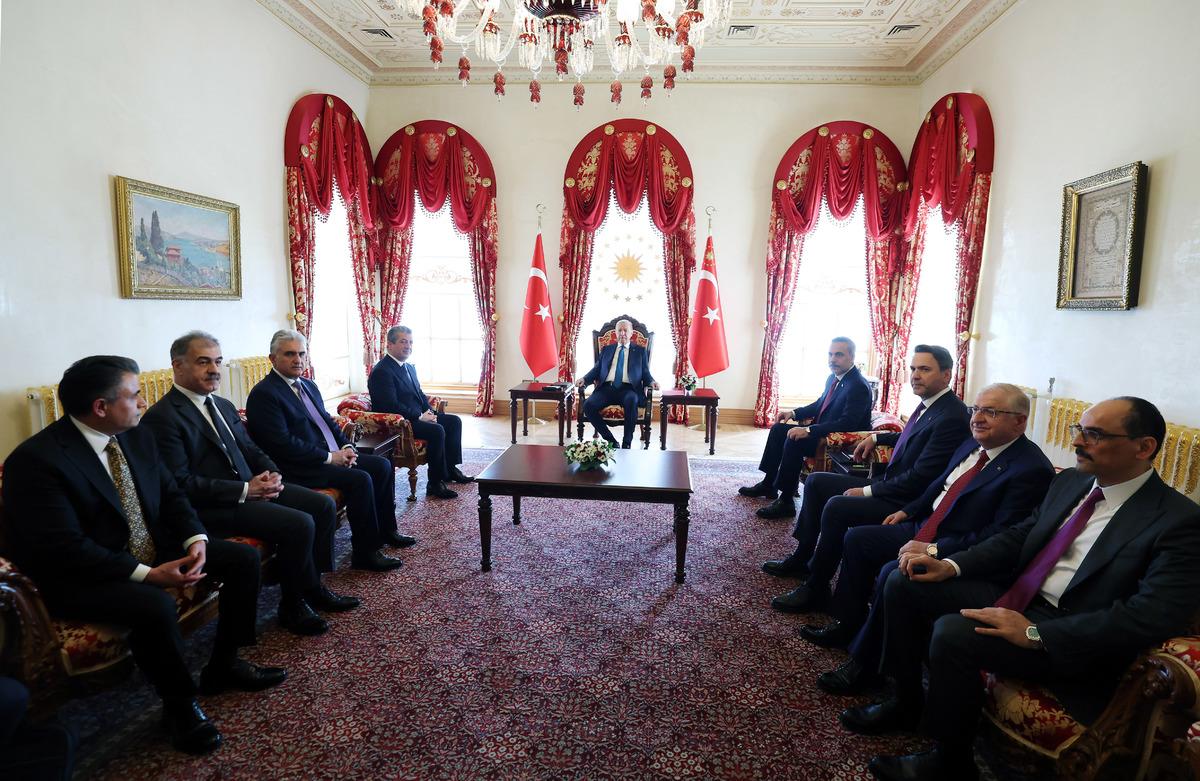 Cumhurbaşkanı Erdoğan ile IKBY Başbakanı Barzani arasında g&ouml;r&uuml;şme! 1