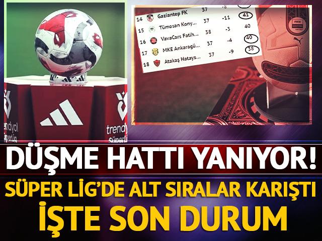 D&uuml;şme hattı yanıyor! S&uuml;per Lig'de alt sıralarda hesaplar karıştı: İşte son durum