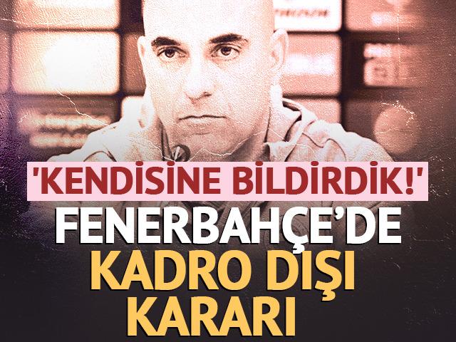 F.Bah&ccedil;e'de kadro dışı kararı resmen a&ccedil;ıklandı! 'Kendisine bildirdik'