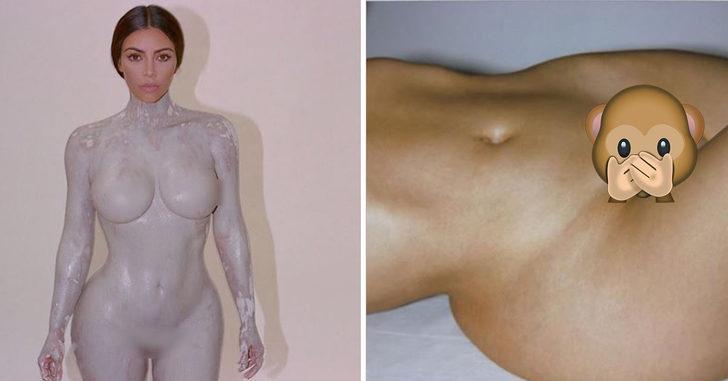 Cesur bir poz daha! Kim Kardashian bu sefer parf&uuml;m tanıtımı i&ccedil;in soyundu