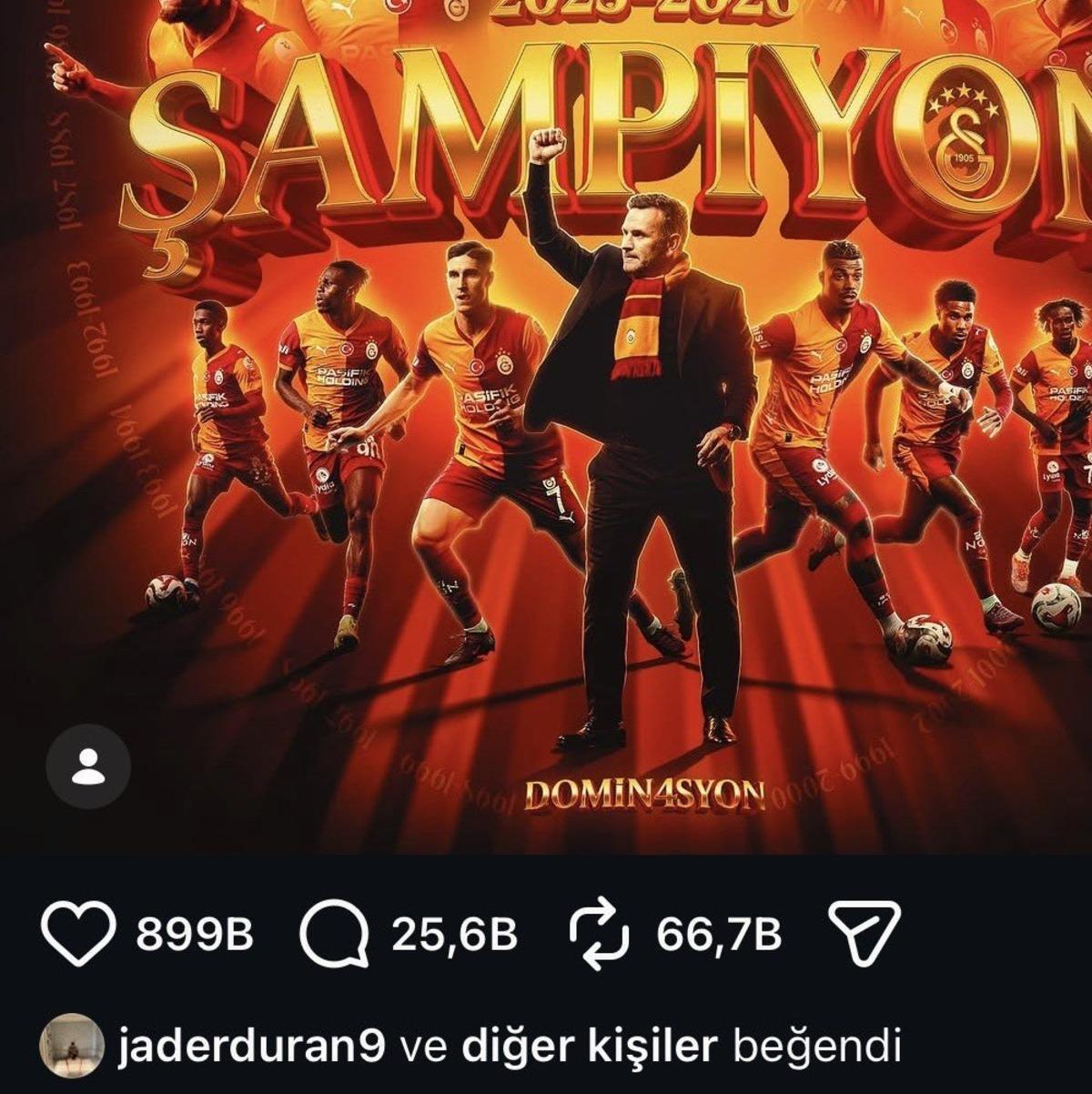 Fenerbah&ccedil;e nin eski yıldızı Jhon Duran dan ihanet! Galatasaray ın şampiyonluğunu kutladı 1