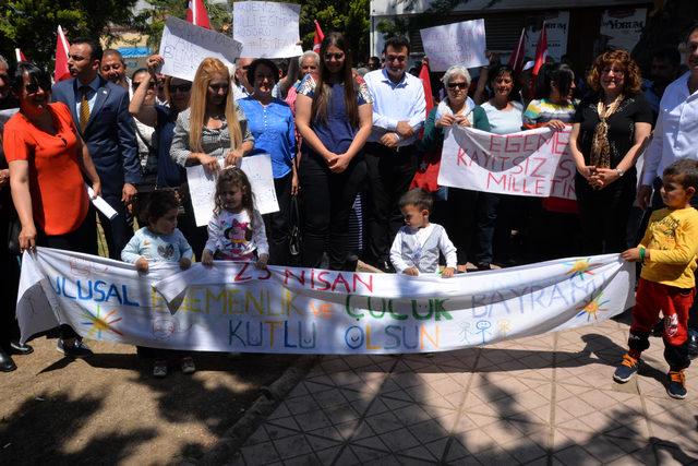 Kız öğrencilerin gösterisinin yarıda kesilmesine büyük tepki