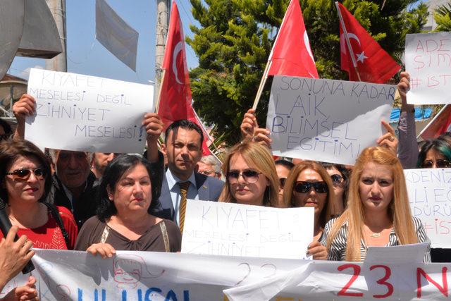 Kız öğrencilerin gösterisinin yarıda kesilmesine büyük tepki