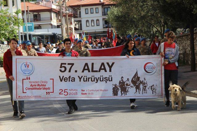 Muğla’da 57. Alay vefa yürüyüşü