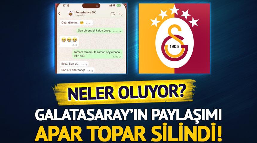 Galatasaray yaptığı paylaşımı apar topar sildi! Kimse anlam veremedi