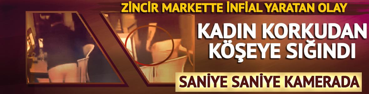 Zincir markette infial yaratan olay! Y&ouml;netici kadın &ccedil;alışanı d&ouml;vd&uuml;