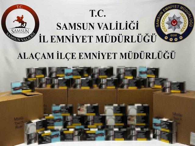 Samsun&rsquo;da 50 bin adet dolu makaron ele ge&ccedil;irildi