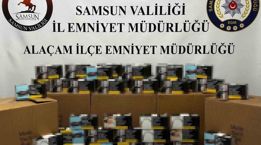 Samsun&rsquo;da 50 bin adet dolu makaron ele ge&ccedil;irildi