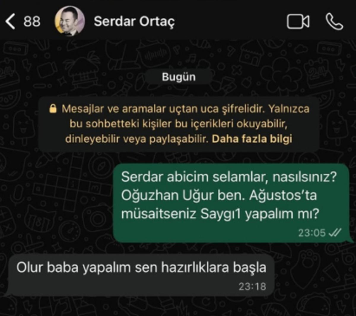 Oğuzhan Uğur un düzenlediği SAYGI1 serisinin yeni konuğu Serdar Ortaç! Tarihi belli oldu 4
