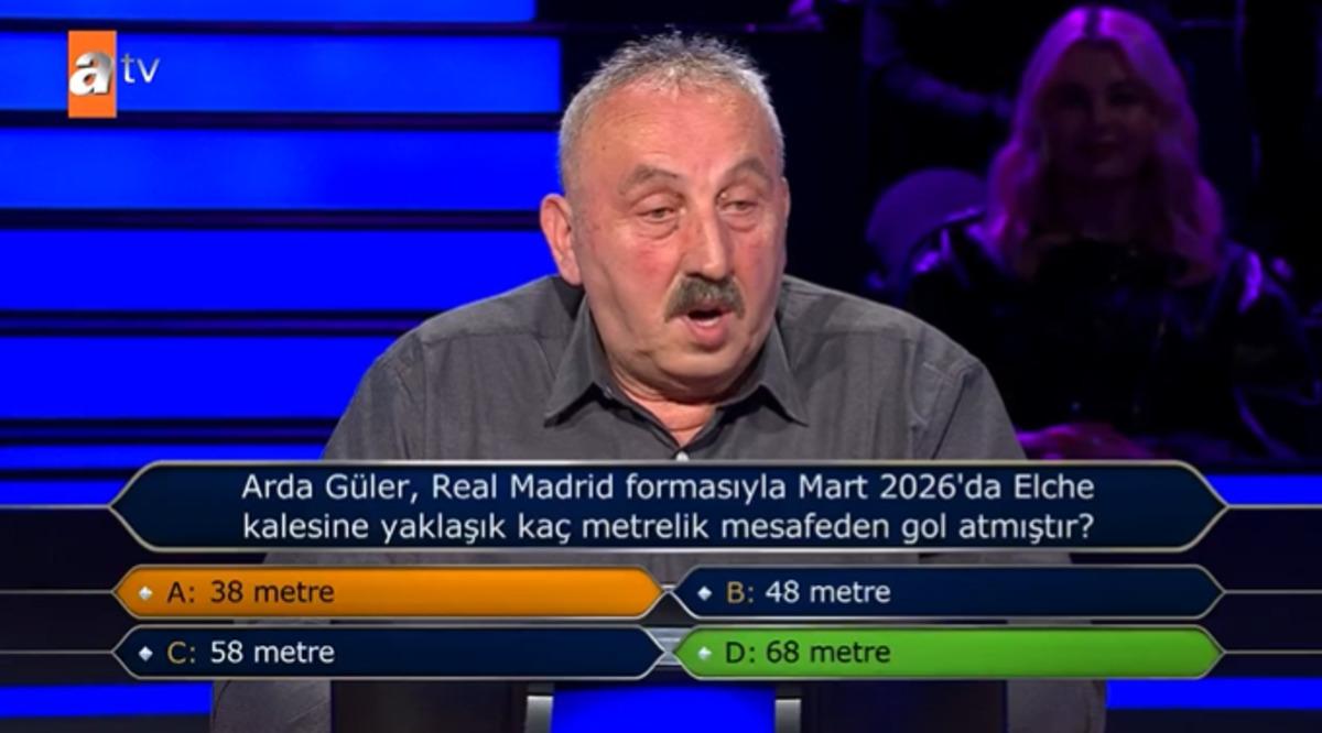 Kim Milyoner İster de Arda G&uuml;ler sorusu! "Helal olsun uşağım!" 3