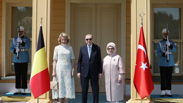 Cumhurbaşkanı Erdoğan, Kraliçe Mathilde’yi kabul etti