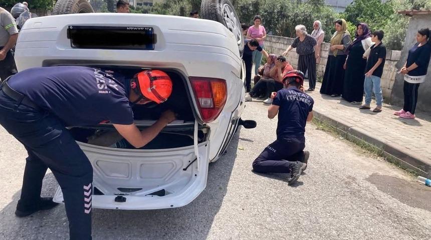 D&ouml;rtyol&rsquo;da trafik kazası: 2 yaralı