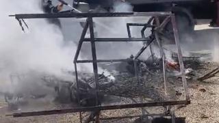 Osmaniye’de elektrikli motor alevlere teslim oldu
