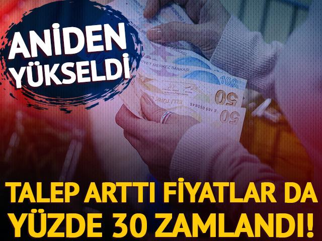 Aniden y&uuml;kseldi: Talep arttı fiyatlar da y&uuml;zde 30 zamlandı! 