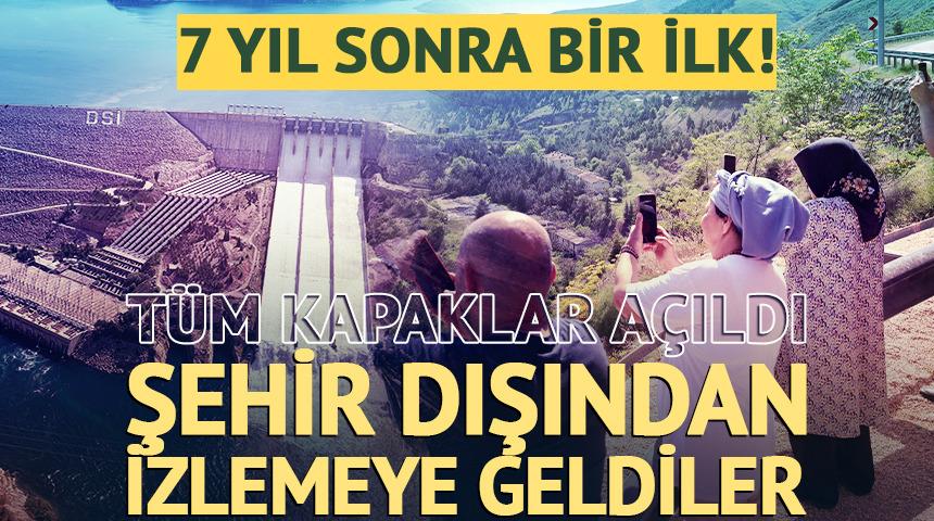 7 yıl sonra bir ilk: Keban Barajı'nda t&uuml;m kapaklar a&ccedil;ıldı!