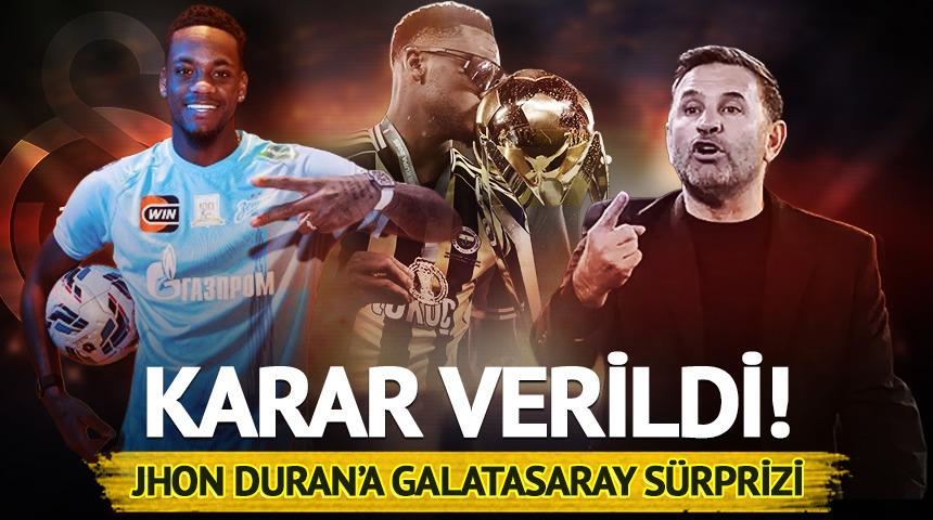 Jhon Duran'a Galatasaray s&uuml;rprizi! Okan Buruk kararını verdi