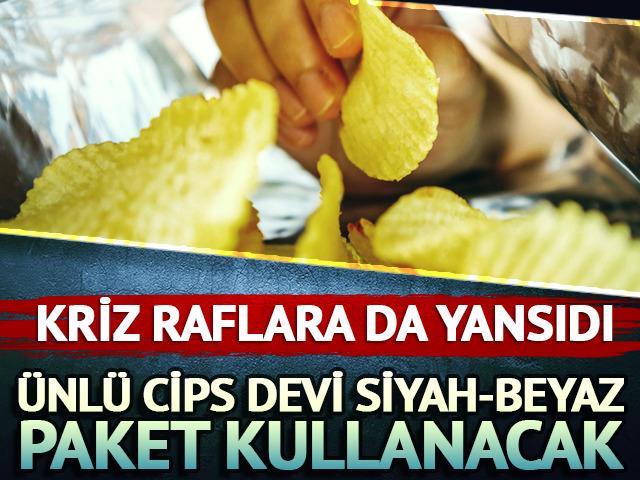 &Uuml;nl&uuml; cips devi siyah-beyaz paket kullanacak