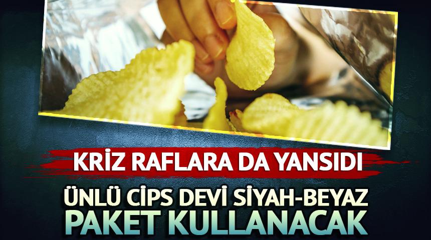 &Uuml;nl&uuml; cips devi siyah-beyaz paket kullanacak